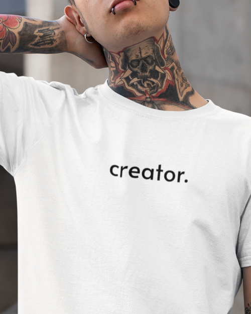 MUSIC+ "creator." GRAPHIC T-SHIRT (WHITE)