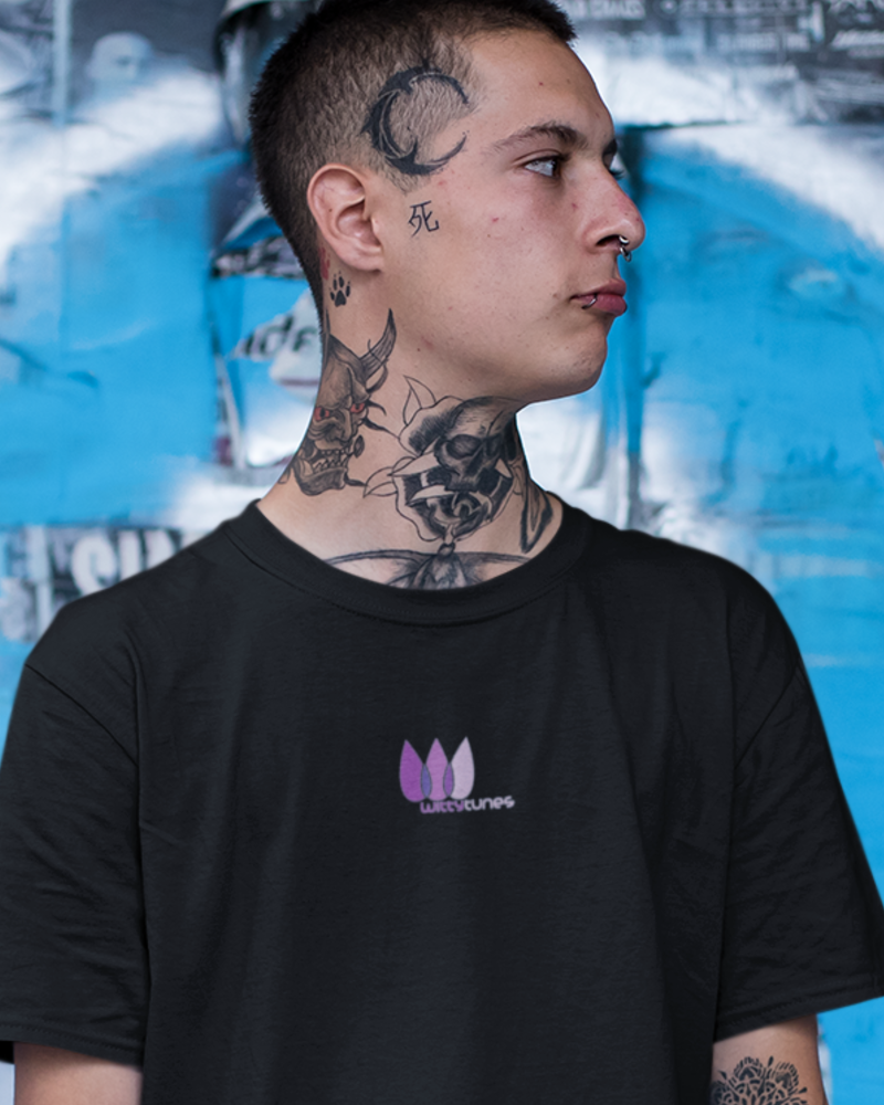 WITTY TUNES "LOTUS" GRAPHIC T-SHIRT (BLACK)