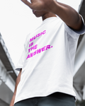 WITTY TUNES "MUSIC IS THE ANSWER" GRAPHIC T-SHIRT